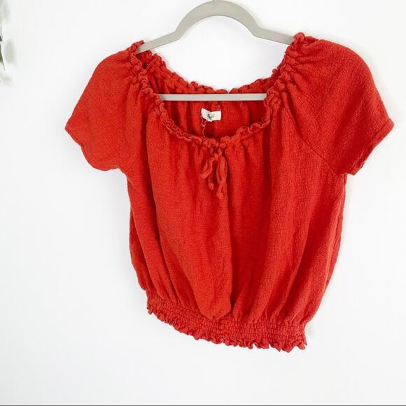 MADEWELL Texture & Thread Drawstring Top Size Small - Picture 3 of 7